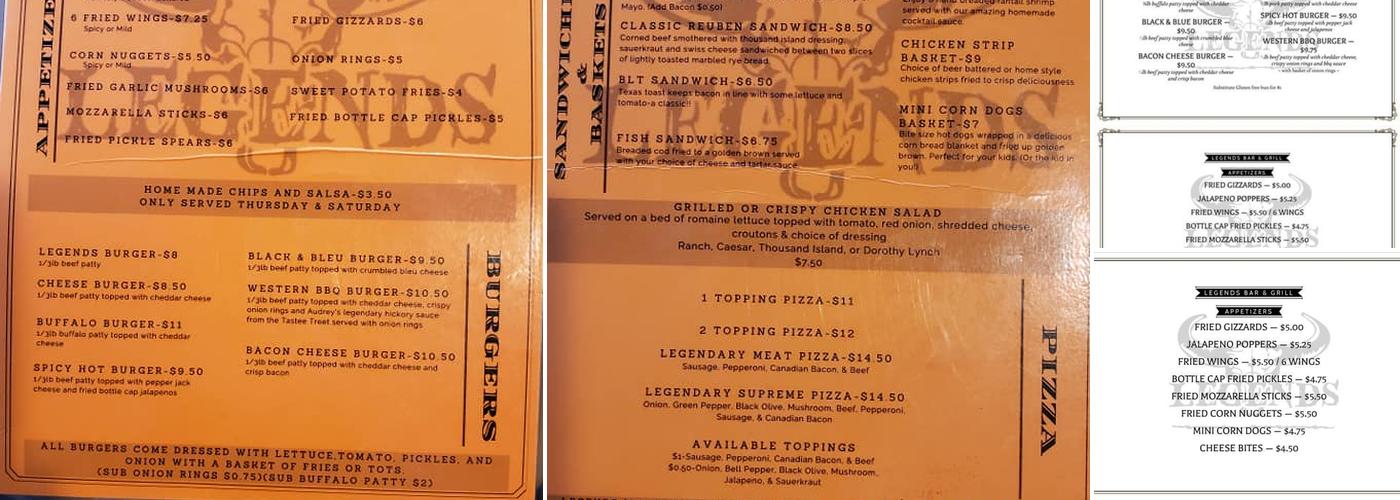 Legends Menu