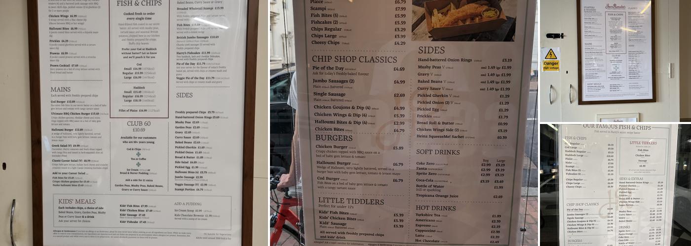 Harry Ramsden's Menu