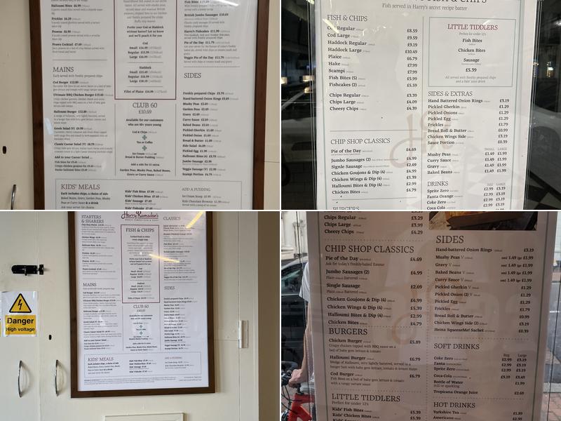 Harry Ramsden's Menu