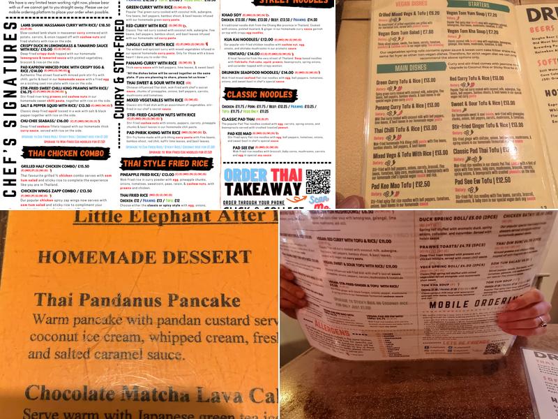 Little Elephant Thai Restaurant Menu