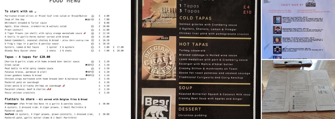 The Belgian Cafe Menu