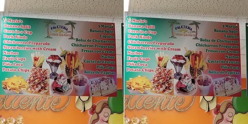 Paleteria Tierra Caliente Menu