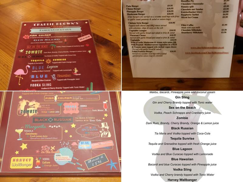 Charlie Brown's Diner Menu