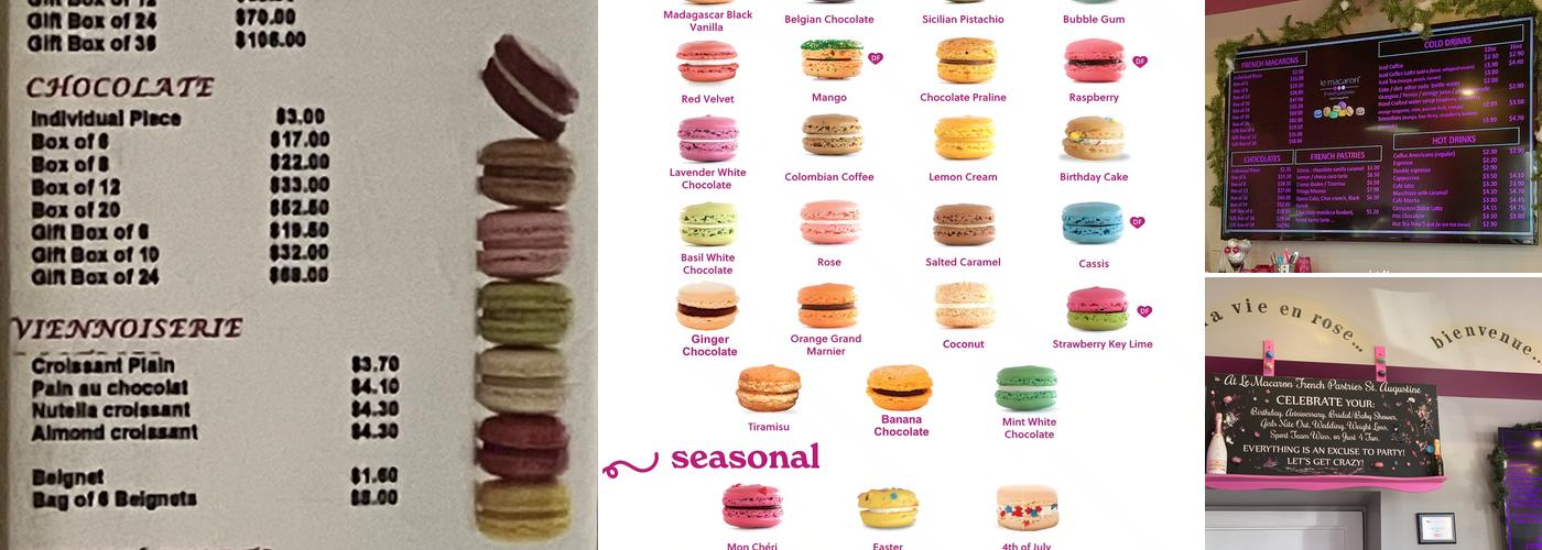 Le Macaron Menu