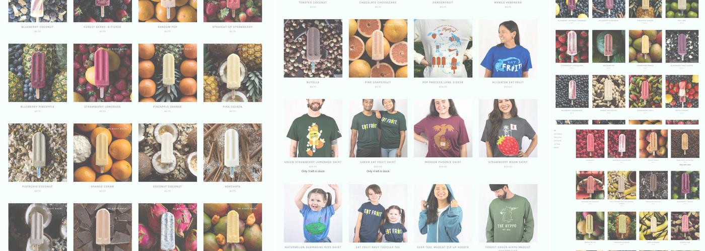 The Hyppo Gourmet Ice Pops Menu