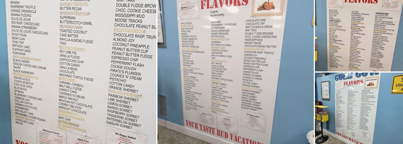 Cold Cow Menu
