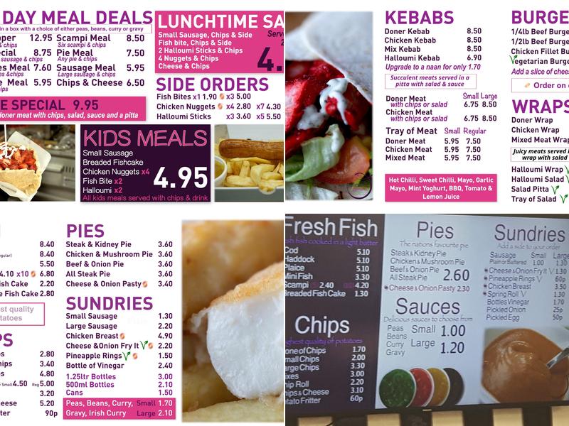 Allestree Fish Bar Menu