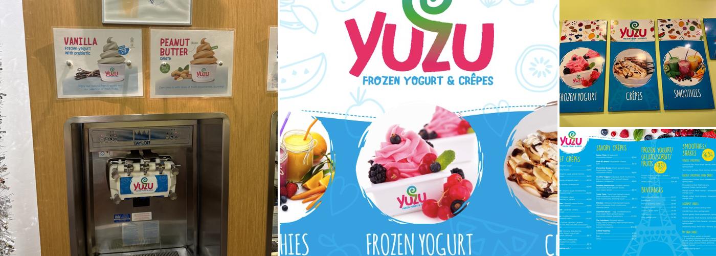 YUZU Frozen Yogurt & Crêpes Menu