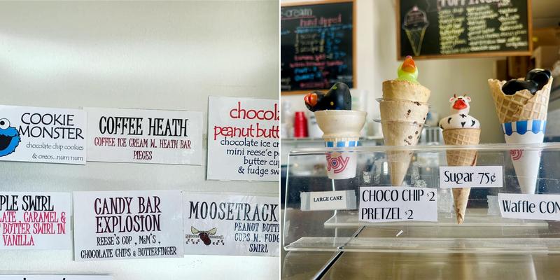 Reno's Ice Cream Menu