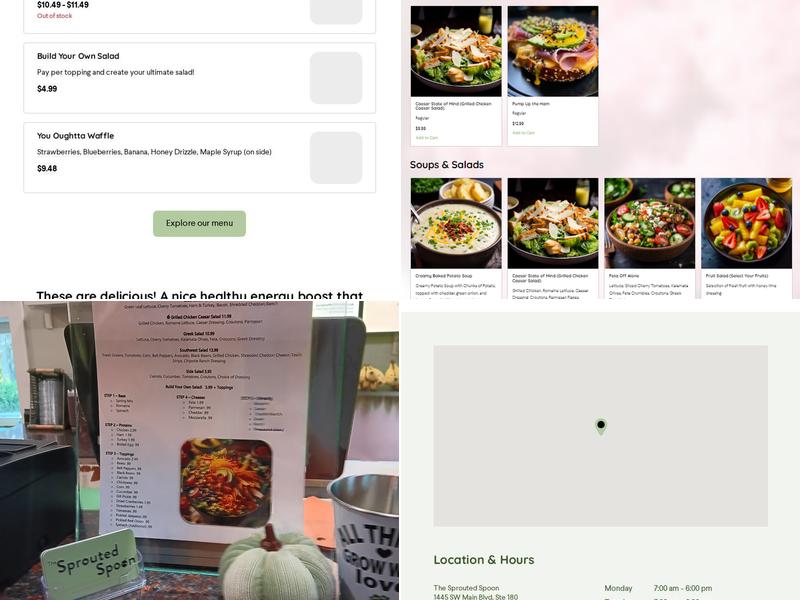 The Sprouted Spoon Menu