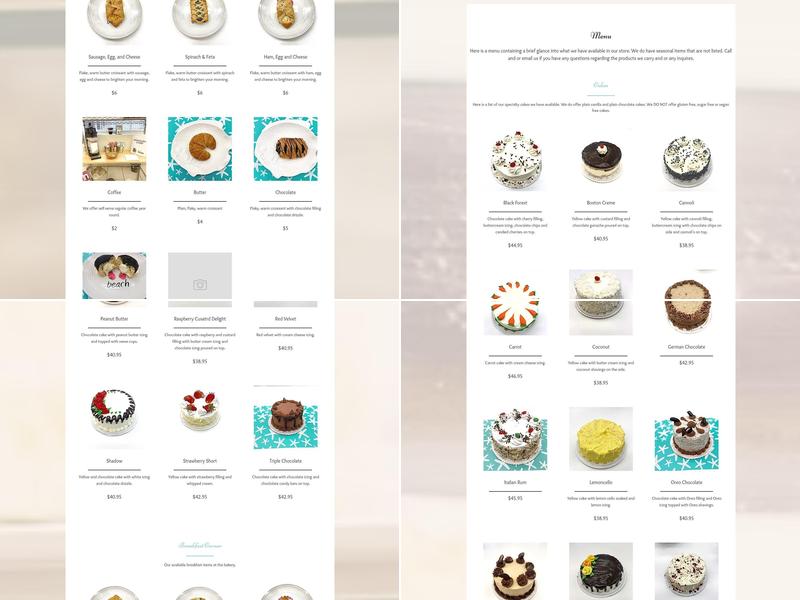 Pasqualini's Bakery Menu