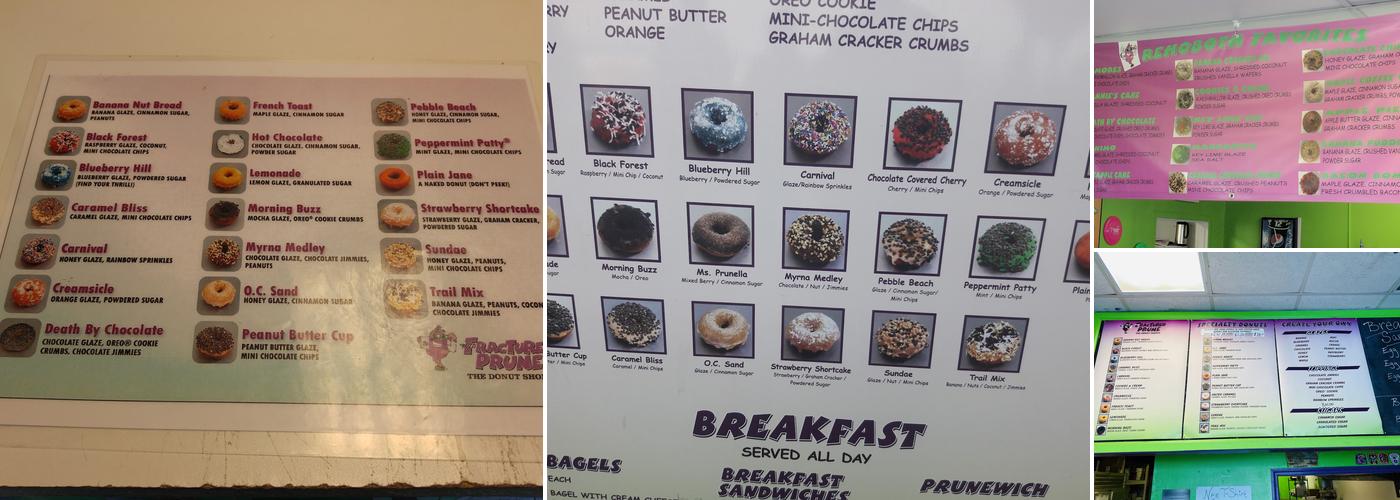 The Legendary Fractured Prune Menu