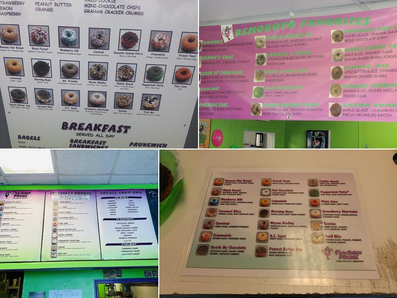 The Legendary Fractured Prune Menu