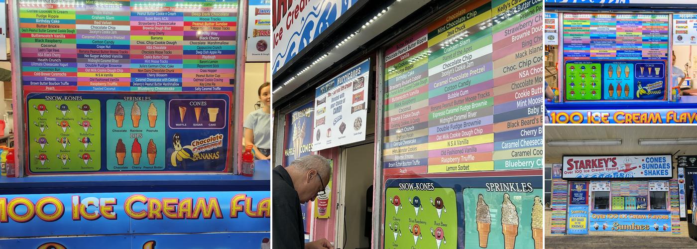 Starkey's Ice Cream Menu