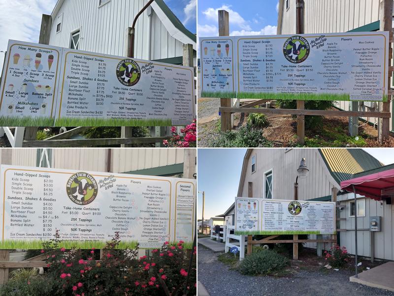 Hopkins Farm Creamery Menu