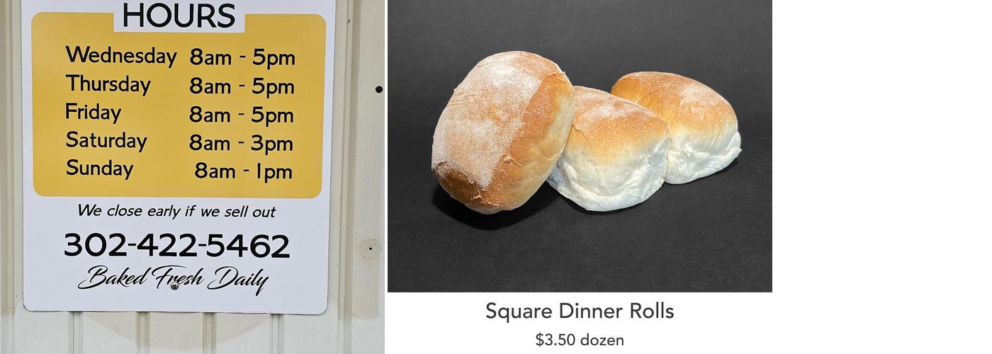 Fortunata’s Bakery Menu