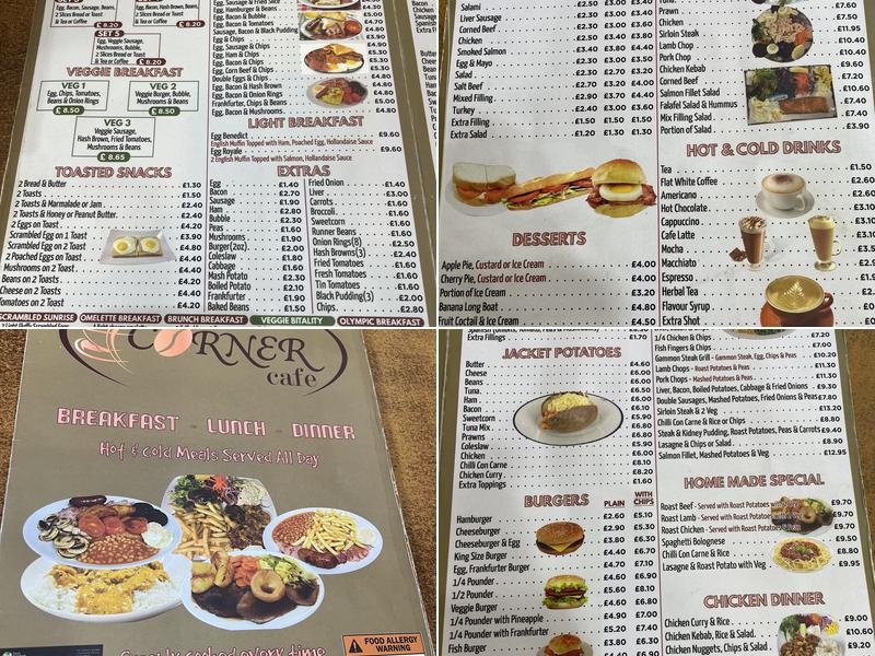 The Corner Café Menu