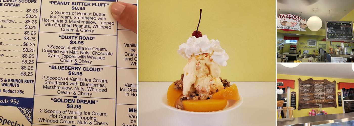Sea Shell Ice Cream Menu