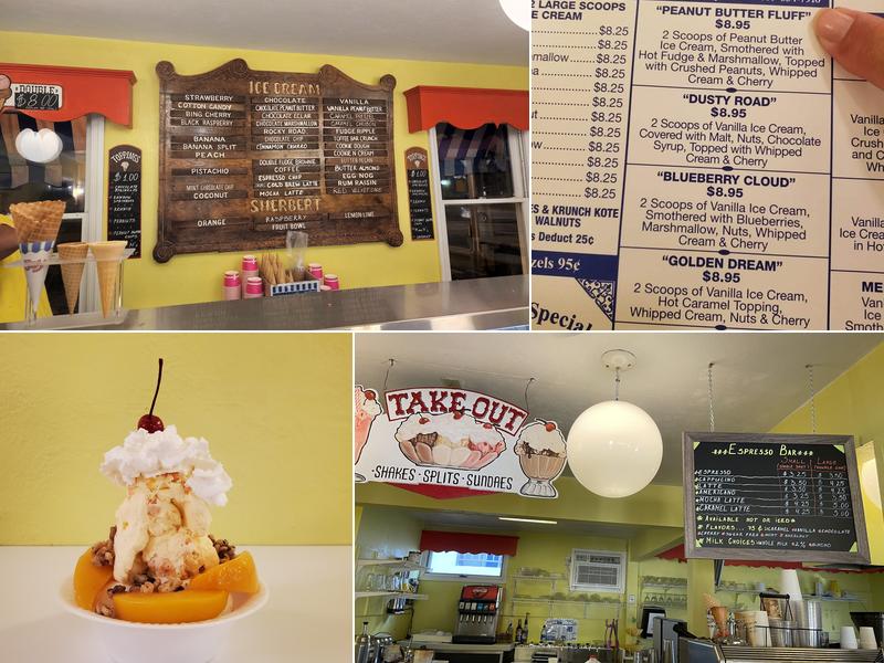 Sea Shell Ice Cream Menu