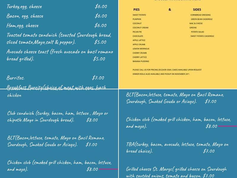 Spouses Bakery & Deli LLC Menu