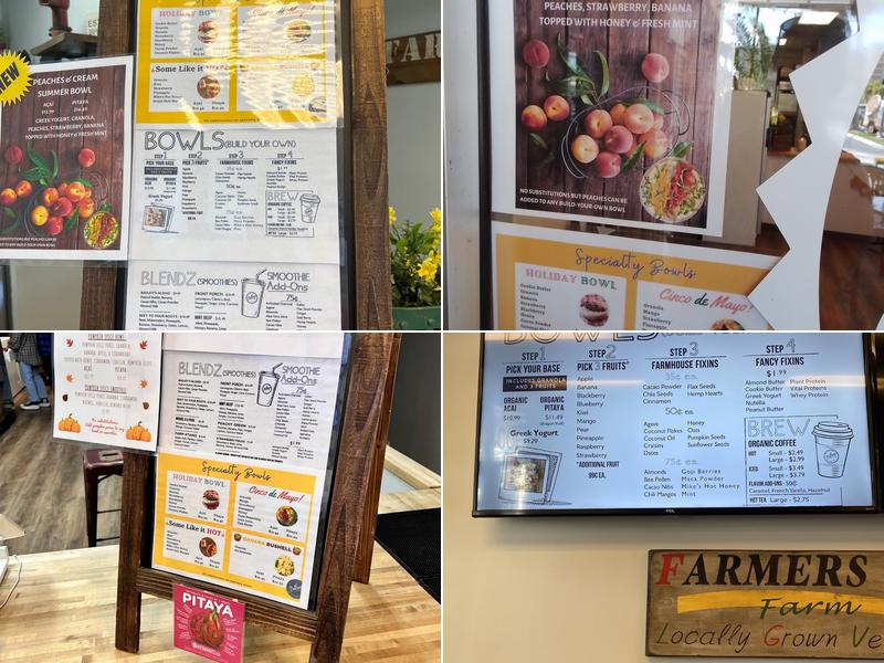 Bailey's Blendz Menu