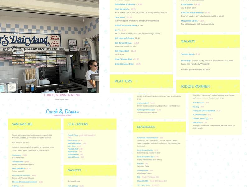 Dumser's Dairyland Boardwalk Menu