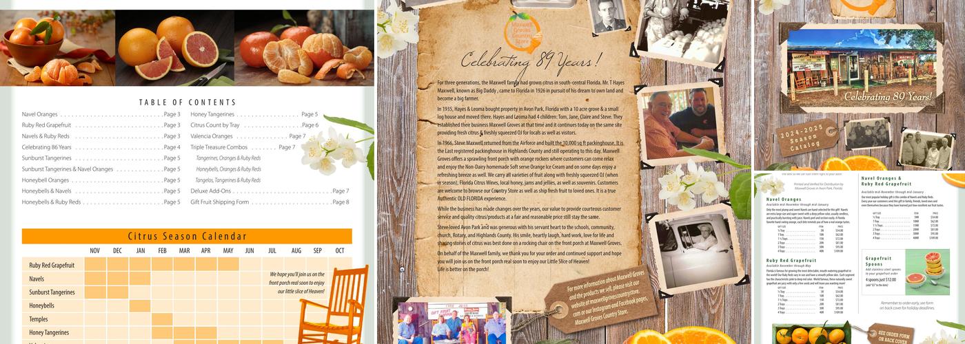 Maxwell Groves Country Store Menu