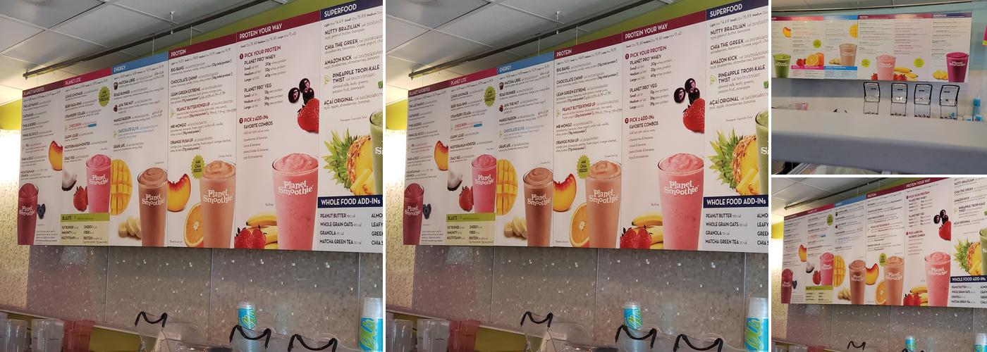 Planet Smoothie Menu