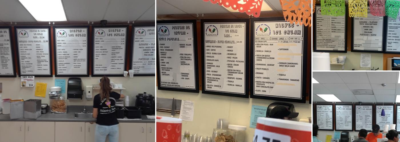 La Mejor De Michoacan, Inc. Menu