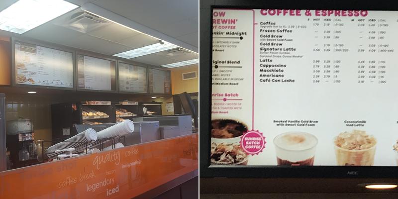 Dunkin' Menu