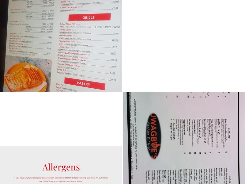 Uwagboe’s Kitchen & Grill (Nigerian Restaurant and Bar) Menu