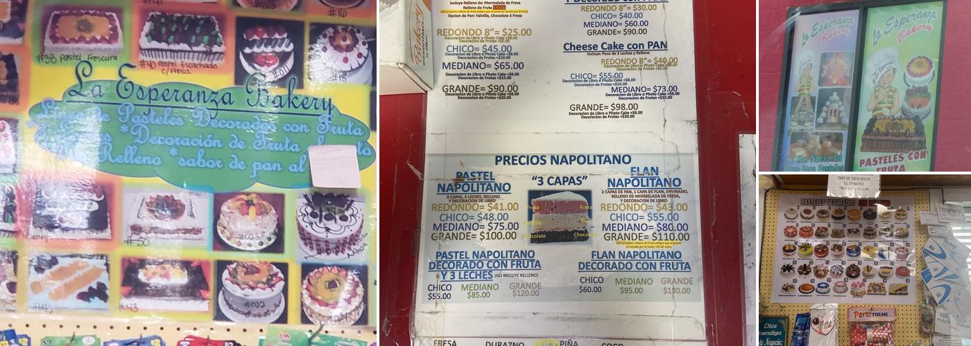 La Esperanza Bakery Menu