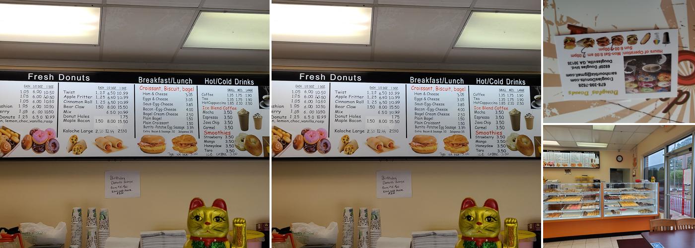 Douglas Donuts Menu