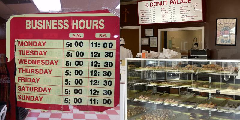 Donut Palace Menu