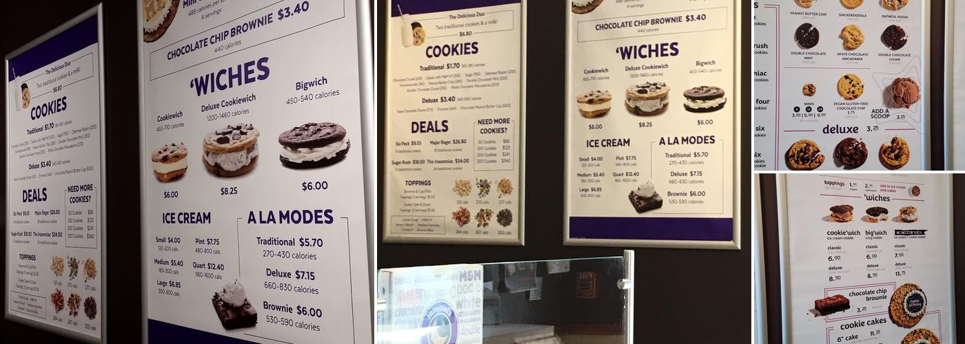Insomnia Cookies Menu