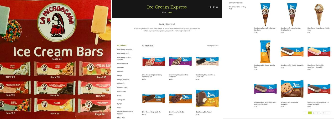 Ice Cream Express Menu