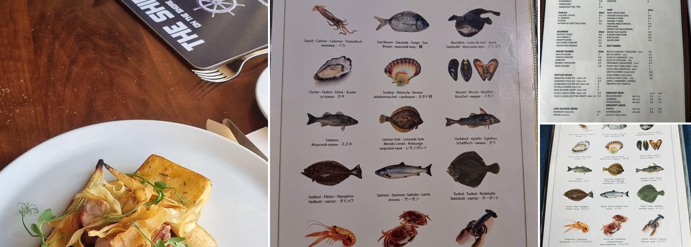 The Ship on The Shore Menu