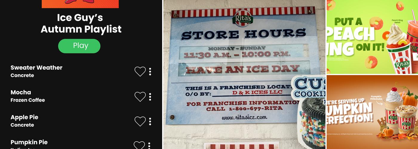 Rita's Italian Ice & Frozen Custard Menu