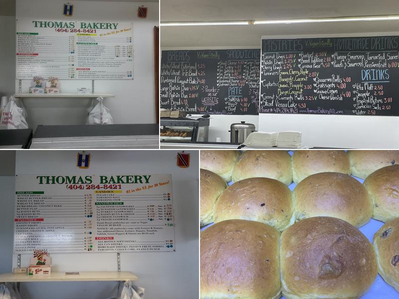 Thomas Bakery Menu