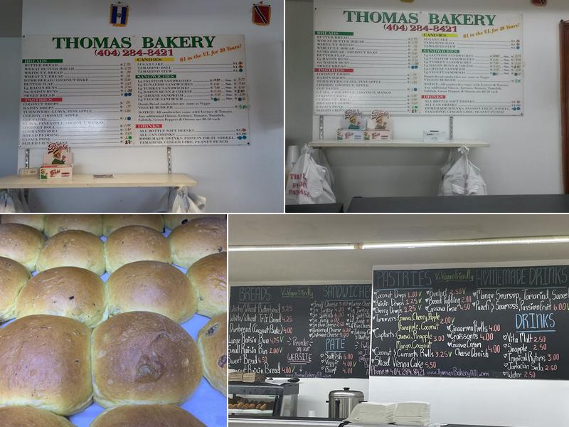 Thomas Bakery Menu