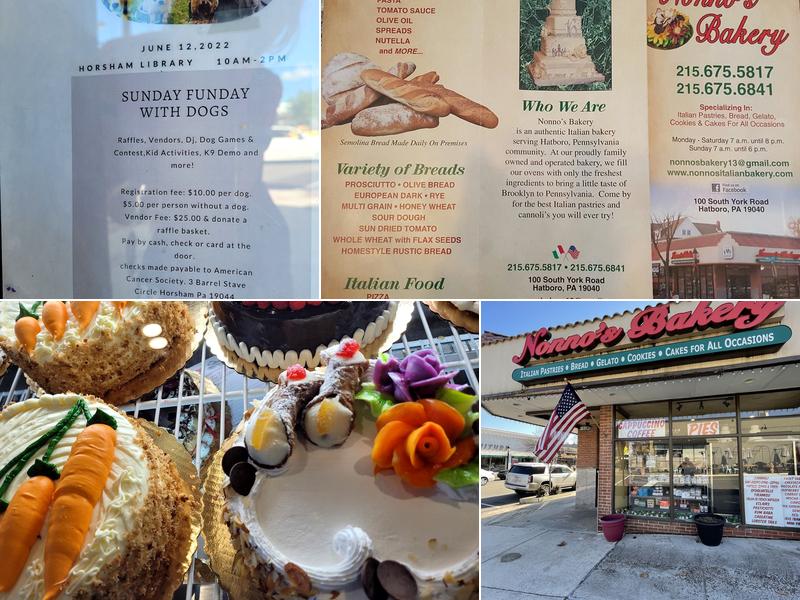 Nonno's Bakery Menu
