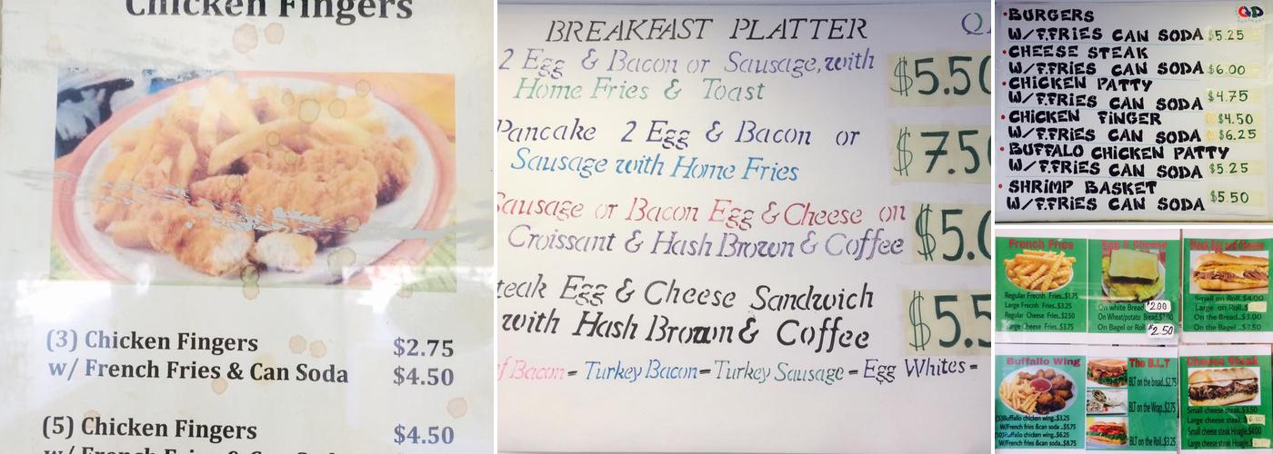 Mom's Quality Donuts Menu