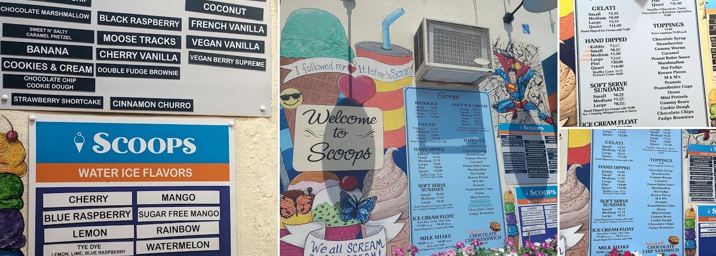 Scoops Menu