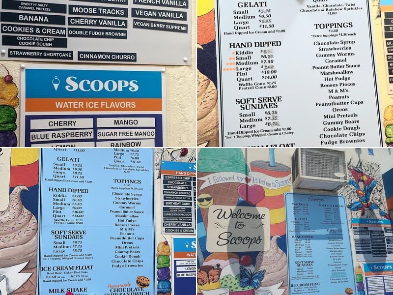 Scoops Menu