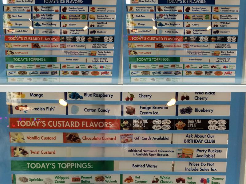 Rita's Italian Ice & Frozen Custard Menu