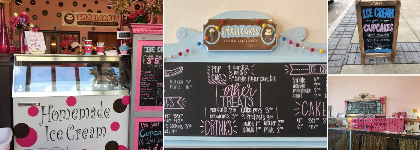 Smallcakes: A Cupcakery And Creamery Menu