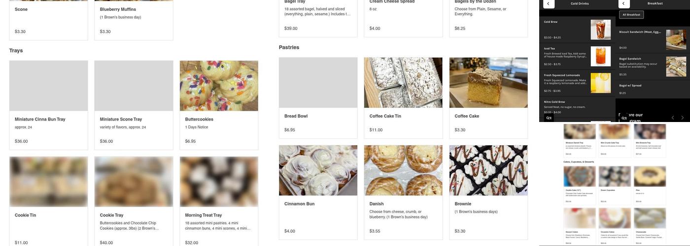 Brown’s Doughnut & Pastry Co Menu