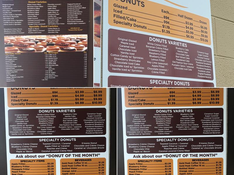 Daddy O's Donuts Inc Menu
