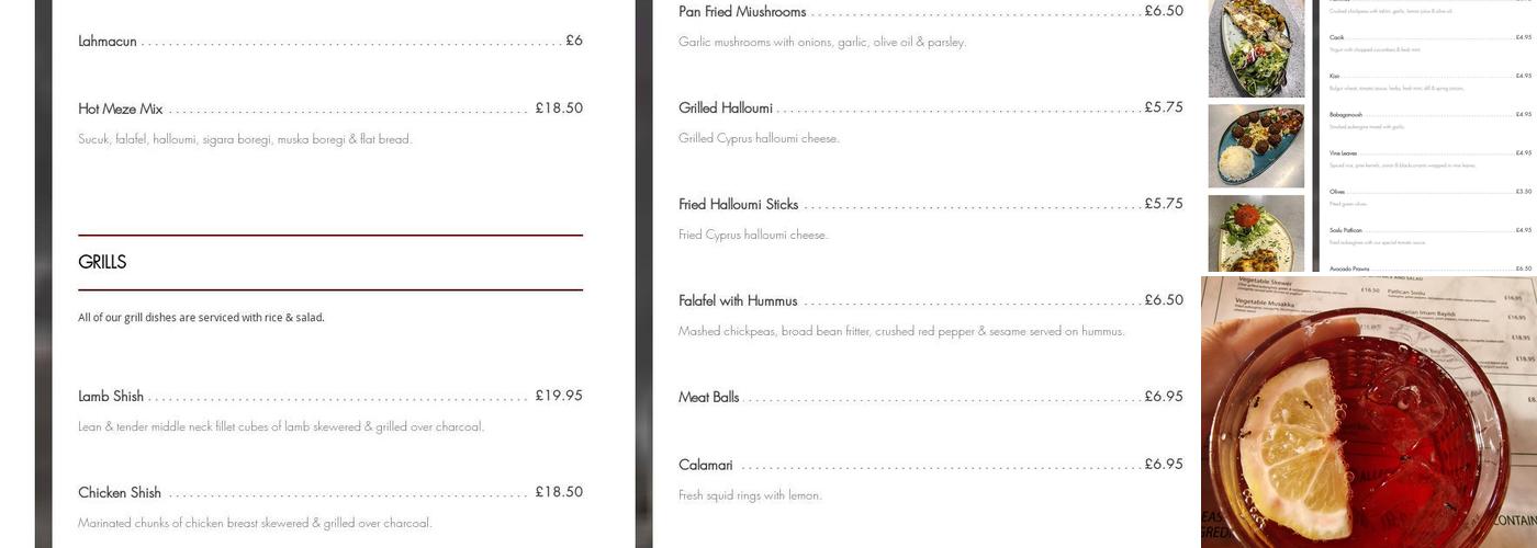 Little Istanbul Menu