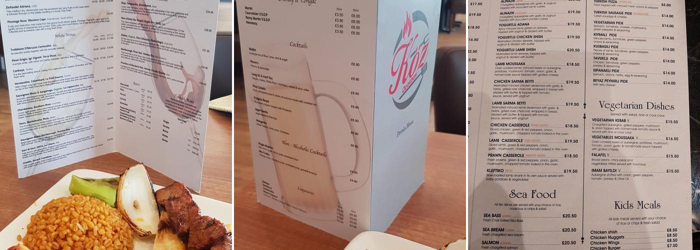 Koz Ocakbasi Restaurant Menu